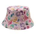Chapeau bob rose pour enfants avec motifs de sirènes pour protection solaire - 54cm / Rose