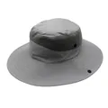 Cappello da pesca grigio chiaro a tesa larga con rete traspirante e asciugatura rapida - M（56-58cm） / Grigio chiaro