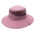 Rosa Outdoor Sonnenhut mit atmungsaktivem Mesh und breiter Krempe zum Wandern und Angeln - M (56-58cm) / Rosa