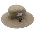 Détail de l'ouverture pour queue-de-cheval du chapeau avec sangles et maille kaki aérée - M (56-58cm) / Style Régulier / Kaki