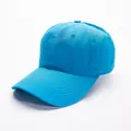 Gorra de béisbol de algodón azul cielo con diseño de seis paneles y visera con costuras - Ajustable / Azul lago
