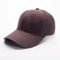 Detail of dark brown cotton baseball cap showing twill fabric and reinforced stitching - Adjustable / Light Coffee