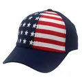 Berretto da baseball classico con bandiera americana a stelle e strisce per il tempo libero - Regolabile / Blu Notte