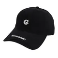 Vintage zwarte baseballpet met geborduurde letter G en een rand met distressed-look - Verstelbaar / Zwart