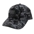 Macro detail van lasergesneden ventilatieopeningen op camouflage tactische baseballpet - Verstelbaar / Camo Grijs