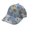 Kinder-Baseballkappe mit blau-rosa Farbverlauf und niedlichem Capybara-Aufdruck - Wasserschwein mit Brot / Blau Rosa Farbverlauf