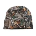 Outdoor Strickmütze mit Dschungel-Blattmuster und Umschlag für Wärme im Herbst und Winter - Blatt-Camouflage Langer Stil mit Umschlag