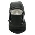 Detail of winter thermal balaclava showing thick grey fleece lining and windproof material - One Size / Dark Gray