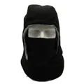 Winter thermal balaclava for cycling, windproof hooded mask with thick fleece lining - One Size / Black