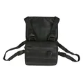 Tactical black chest rig bag with MOLLE system and adjustable nylon straps for outdoors - Black