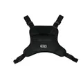 Streetwear black nylon chest bag with adjustable straps and breathable mesh panel - Black
