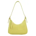 Bolso de hombro media luna minimalista en piel PU verde claro con correa ajustable - Verde
