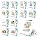 12-piece Christmas Advent cards with watercolor Bible stories and scripture verses - Nativity Birth Story Series(QT1623)