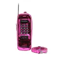 Funny pink retro cellphone-shaped crossbody bag made of shiny patent leather for women - Patent Rose Red