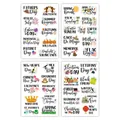 Set of 4 sheets with colorful holiday and month stickers for planner decoration - Yearly Holiday Planner Style (QT1679)