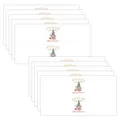 Christmas water bottle labels featuring a holiday tree with gift boxes and merry christmas text - Christmas Tree Rocking Horse Style (QT1645-2)