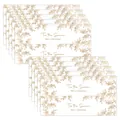 Christmas water bottle labels with gold leaf patterns and Merry Christmas greetings - Gold Leaf Typography Style (QT1645-3)