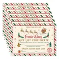 6er-Set Weihnachtszertifikate mit festlichen Illustrationen von Weihnachtsmann und Rentier - Weihnachtsanerkennungsurkunde (QT1662)