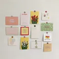 Lot de 12 cartes postales à motifs floraux et géométriques pour décoration murale de chambre - Ensemble de Cartes Décoratives