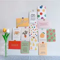 Set of 13 colorful floral and fruit art cards for aesthetic Korean-style wall decor - Fresh Illustration English Style