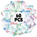 Set of 60 colorful watercolor daily reminder affirmation cards with motivational quotes - Daily Reminder (QT1654)