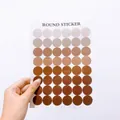 Morandi earth tone round sticker sheet with 48 self-adhesive dot labels for sealing - Coffee