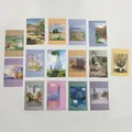 Set of 15 Nordic style Impressionist art cards featuring Monet oil painting designs - Monet B