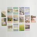 Detailed grid showing 16 Impressionist art decor cards with oil painting landscapes - Seurat A