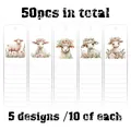 50pcs spring sheep gift tags with 5 watercolor floral designs and jute twine for Easter - Watercolor Sheep Style 2 (QT1685-2)
