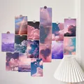 Set de 15 tarjetas decorativas Twilight Sky con nubes estéticas y diseños de arcoíris - Serie Cielo de Ensueño (Twilight A)