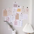 Set of 15 Nordic style decorative cards with minimalist line art and Morandi colors - Embrace Happiness B / 15 Sheets