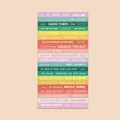 Detail van kleurrijke scrapbookingstickers met positieve Engelse citaten voor dagboeken - Kleurrijke Engelse Zinnen