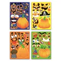 Detail of Halloween DIY pumpkin stickers with various facial expressions and hats - Multi-Pattern Pumpkin Expression Sticker Set