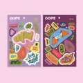 Detail van DIY cartoon pop-art stickers met OOPS en WOW tekst voor scrapbooking-sets - Oops Stijl