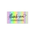 Holographic laser thank you cards for small business gift packaging and shipping - Small Business Support (G8) / 50 Sheets/Pack