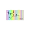 Macro shot of iridescent laser thank you card featuring Beyond Grateful metallic text - Thank You For Your Order (G10) / 50 Sheets/Pack