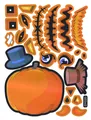 Halloween DIY pumpkin facial expression sticker set with cartoon hats and eyes - Pumpkin Face Style (DY020)