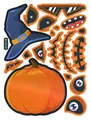 DIY Halloween pumpkin facial expression sticker set with wizard hat and sunglasses - Wizard Pumpkin Style (DY019)