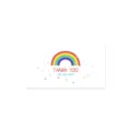 Weiße Dankeskarte mit Regenbogenmuster und Sternen für Geschenkverpackungen und Dekoration - Regenbogen Stern Stil (G11)