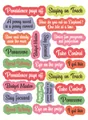 Autocollants de motivation et budget colorés en forme de nuage pour agendas DIY - Style Citations Motivationnelles (01)