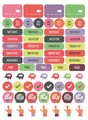 Autocollants de budget colorés avec étiquettes Pay Day et Vacation pour agendas DIY - Style Quotidien Fonctionnel (02)