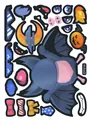 Halloween DIY pumpkin face stickers with cartoon bat and colorful funny expressions - Cartoon Bat Style (DY014)