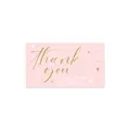 Pink thank you card with gold foil lettering for small business order appreciation - Gold Handwritten Thank You Style (G23)