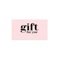 Pink rectangular gift card with black 'gift for you' text on a white background - Black Minimalist Gift Style (G24)