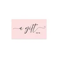 Pink gift card with black A Gift For You text print on high quality paper material - Modern Design Gift Style (G27)