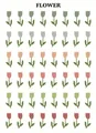 Detailansicht von 48 bunten Tulpenaufklebern für DIY-Planer-Deko und Schreibwaren - Frische Blumen