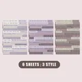 Detail van 6 vellen Small Talk citaatstickers in 3 vintage stijlen voor DIY-dagboeken - Roze (QT428)