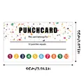 Detailed view of 5x9CM cartoon punch cards for kids with size markers and 10 reward points - Colorful Confetti Style (QT566-16) / 50 Sheets