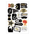 Kit oggetti di scena foto laurea 2023 con glitter dorati Congrats GRAD adesivi regalo - Adesivo Graduazione Stile 2