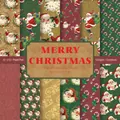 24 fogli di carta per scrapbooking natalizia vintage 6x6 pollici con 12 design festivi - Qt698